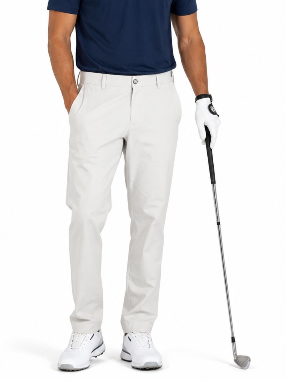 Under Armour Mens Size 30/34 The Showdown Pant White Pockets Elastic Waist